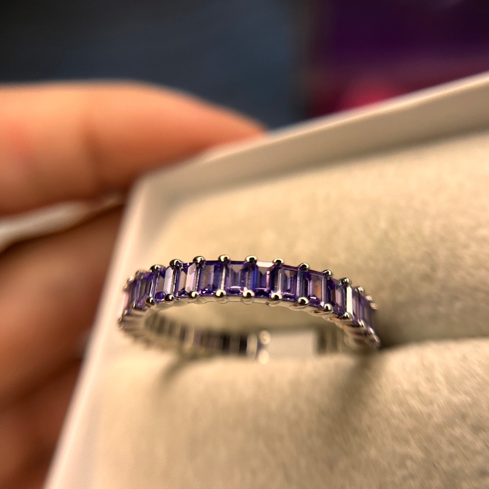 Bomb Party The Sterling Club Violet Cubic Zirconia + .925 Solid Sterling Silver
